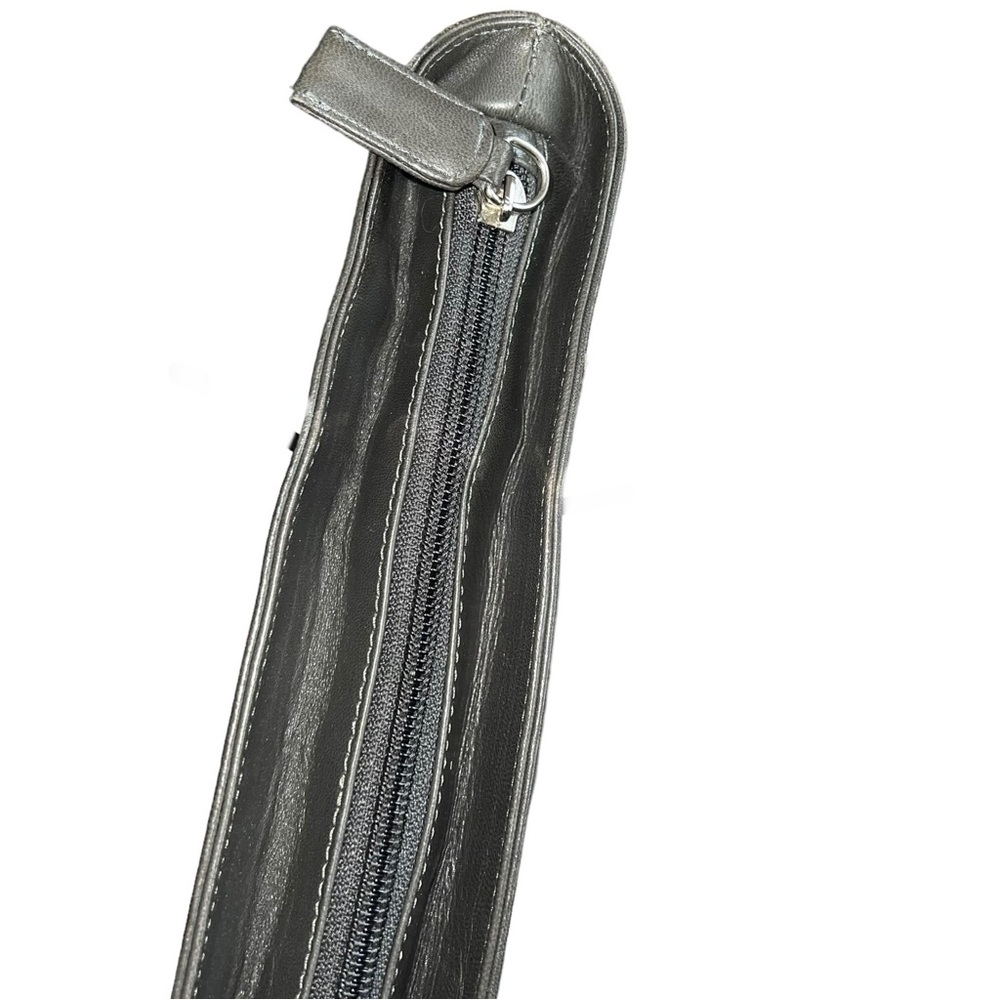 Nebuloni by Flavio Zanasca Made in Italy Genuine Leather Black Tote Bag - Picture 6 of 13